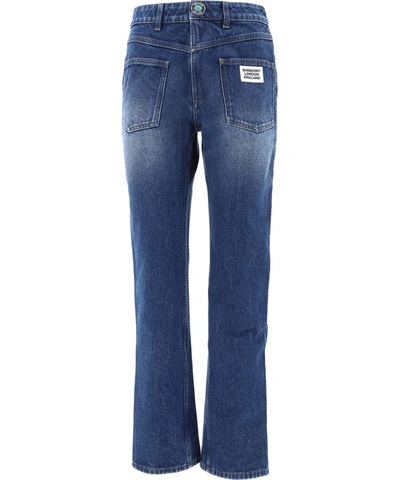 Shop Burberry Straight Leg Jeans In Blue