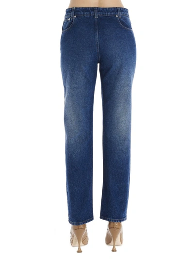 Shop Burberry Straight Leg Jeans In Blue