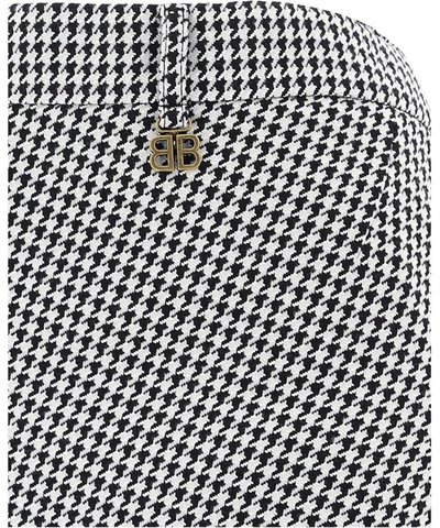 Shop Balenciaga Houndstooth Wrap Skirt In Multi