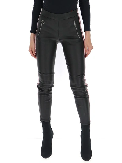 Shop Alexander Mcqueen Side Stripe Skinny Fit Pants In Black