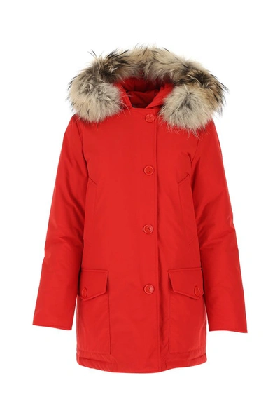 Shop Woolrich Arctic Parka Coat In Red