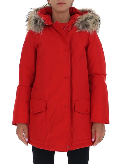 Shop Woolrich Arctic Parka Coat In Red
