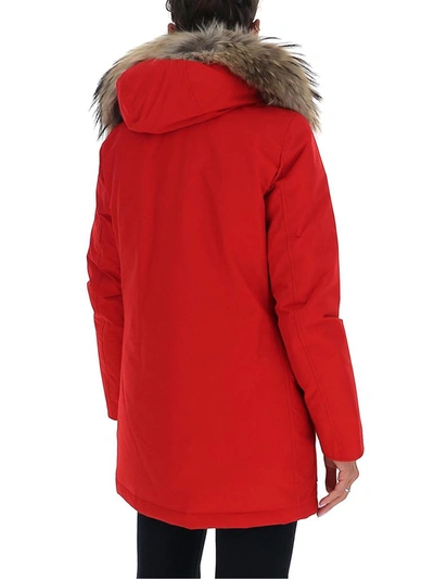 Shop Woolrich Arctic Parka Coat In Red