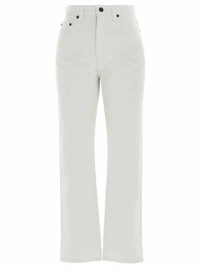 Shop The Row Christie Wide Leg Jeans In Grey