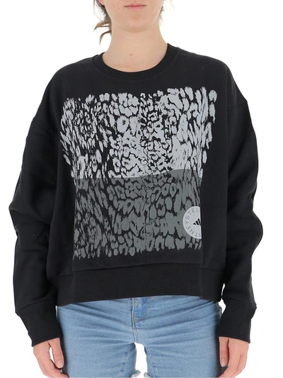 Shop Adidas By Stella Mccartney Graphic Sweatshirt In Black