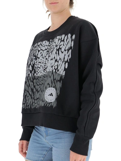 Shop Adidas By Stella Mccartney Graphic Sweatshirt In Black