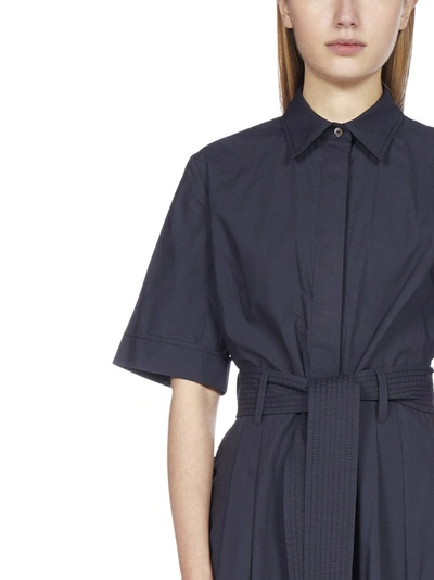 Shop P.a.r.o.s.h . Belted Shirt Dress In Blue