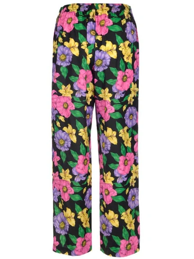 Shop Balenciaga Floral Printed Pants In Multicolor