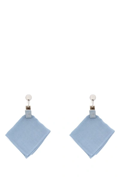 Shop Jacquemus Handkerchief Drop Earrings In Blue