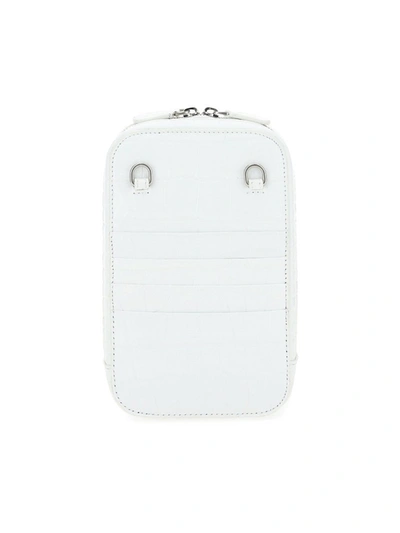 Shop Balenciaga Cash Phone Holder In White