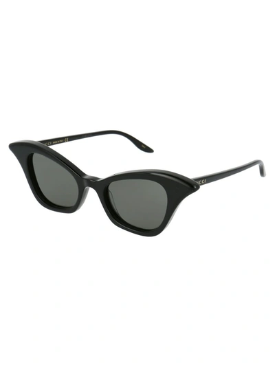 Shop Gucci Eyewear Cat Eye Sunglasses In Black
