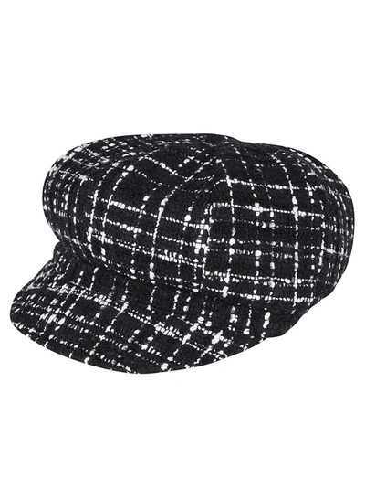 Shop Dolce & Gabbana Tweed Baker Boy Hat In Multi