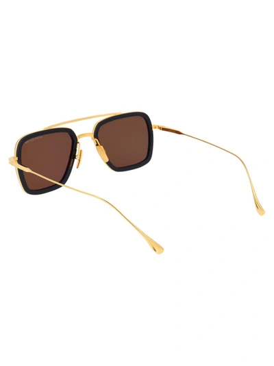 Shop Dita Eyewear Flight.006 Aviator Sunglasses In Gold