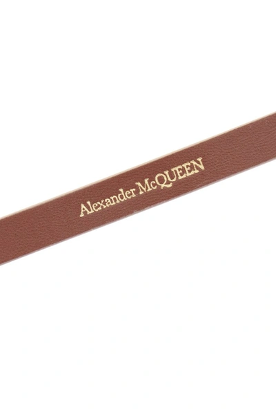 Shop Alexander Mcqueen Skull Wrap Bracelet In Beige