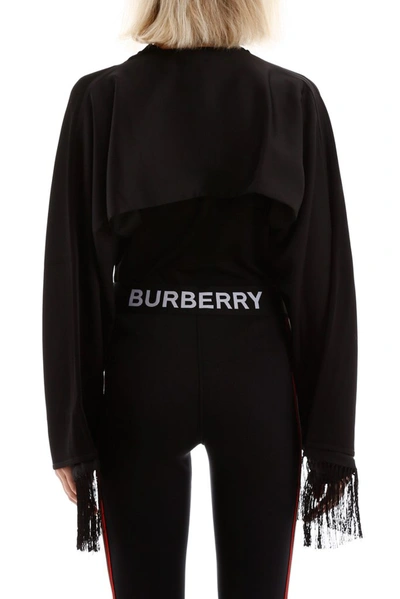 Shop Burberry Capelet Sleeves Scarf In Black