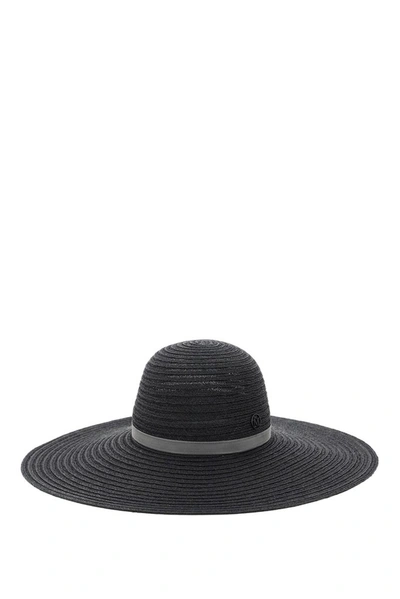 Shop Maison Michel Blanche Capeline Hat In Black