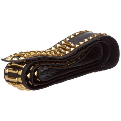 Shop Alberta Ferretti Stud Embellished Belt In Black