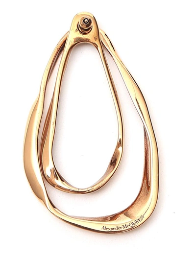Shop Alexander Mcqueen Double Hoop Earrings In Gold