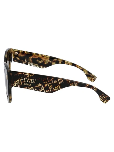 Shop Fendi Eyewear Cat In Brown