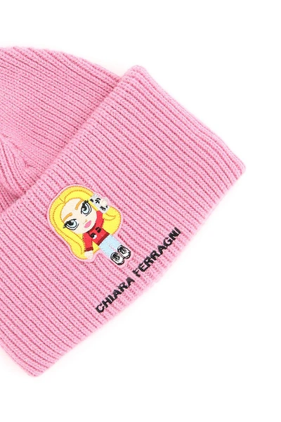 Shop Chiara Ferragni Logo Patch Ribbed In Pink