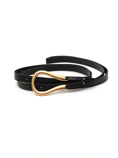 Shop Bottega Veneta Double Strap Belt In Black