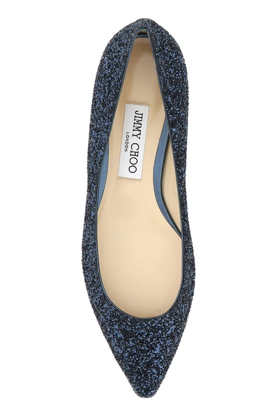 Shop Jimmy Choo Romy Ballerina Flats In Navy