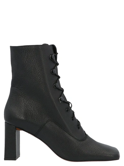 Shop By Far Claude Ankle Boots In Black