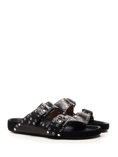 Shop Isabel Marant Lennyo Sandals In Black