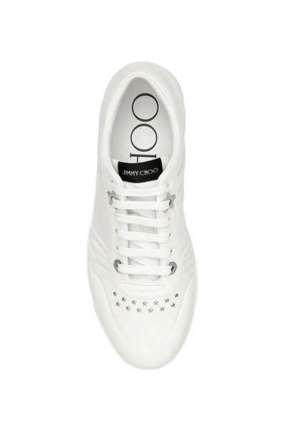 Shop Jimmy Choo Hawaii/f Lace Up Sneakers In White