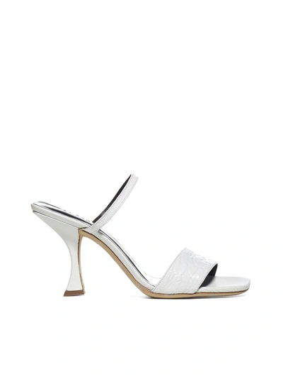 Shop By Far Nayla Embossed Slip In White