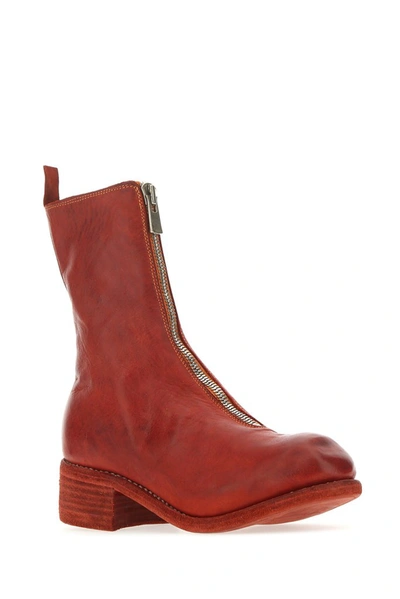 Shop Guidi Pl2 Front Zip Boots In Red