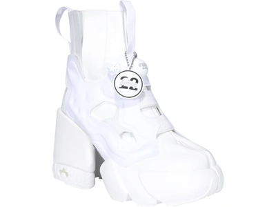 Shop Maison Margiela X Reebok Tabi Instapump Fury Hi Boots In White