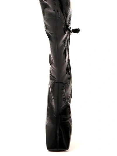 Shop Prada Over The Knee Boots In Black