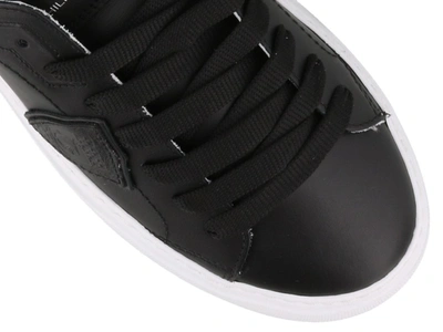 Shop Philippe Model Temple Veau Laced Sneakers In Black