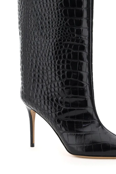 Shop Alexandre Vauthier Alex 90 Embossed Boots In Black