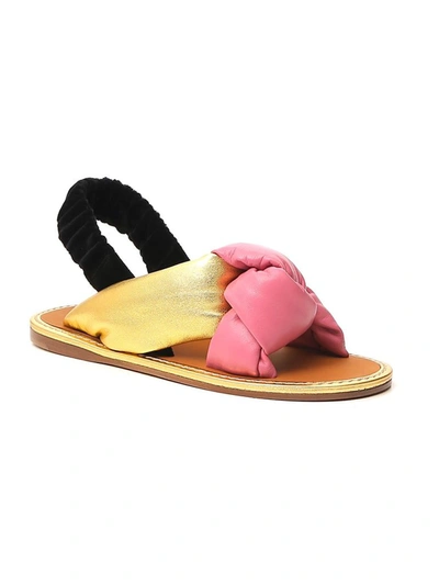 Shop Miu Miu Flat Sandals In Multi