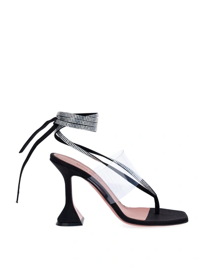 Shop Amina Muaddi Zula Crystal Ankle In Black