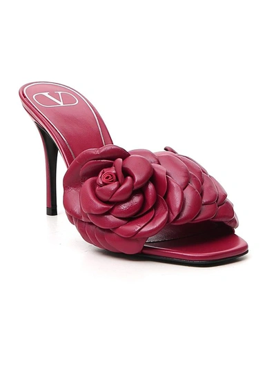 Shop Valentino Atelier Sandals In Red