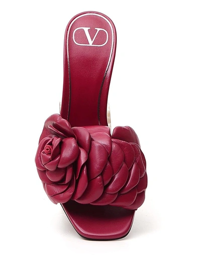 Shop Valentino Atelier Sandals In Red
