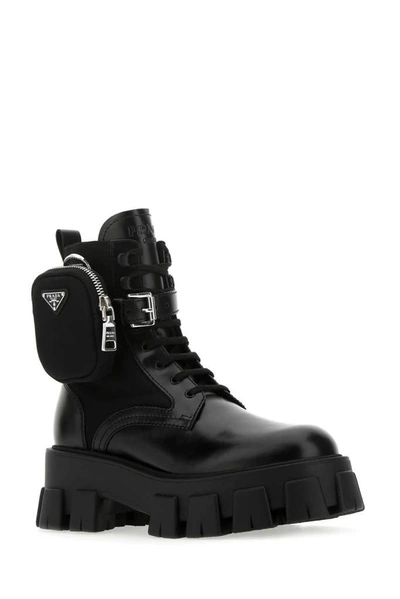 Shop Prada Monolith Boots In Black