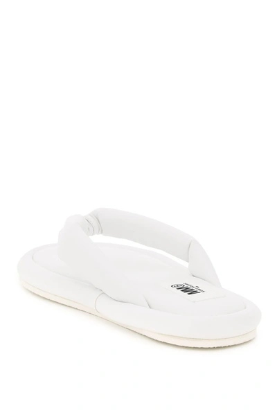 Shop Mm6 Maison Margiela Padded Sandals In White
