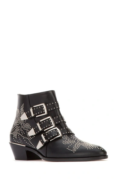 Shop Chloé Susanna Embellished Boots In Black