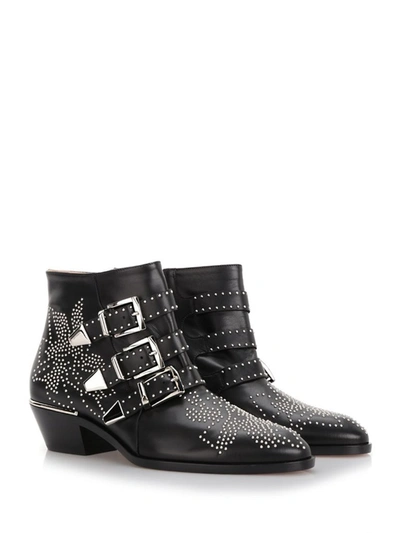 Shop Chloé Susanna Embellished Boots In Black