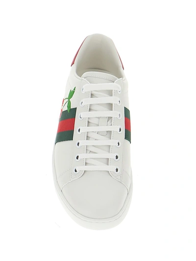 Shop Gucci Ace Cherry Patch Sneakers In White