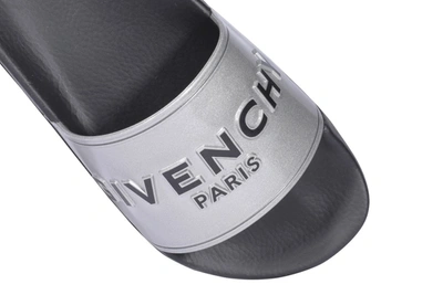 Shop Givenchy Logo Embossed Sandals In Multi