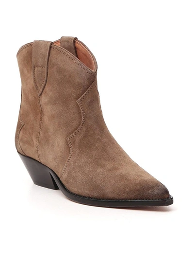 Shop Isabel Marant Dewina Ankle Boots In Brown