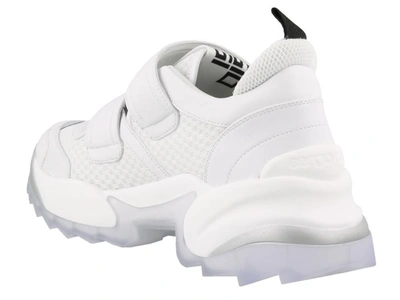Shop Sergio Rossi Extreme Touch Strap Sneakers In White