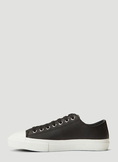 Shop Burberry Logo Two Tone Sneakers In Black