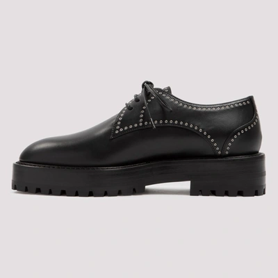 Shop Alaïa Eyelet Trekking Derby Shoes In Black