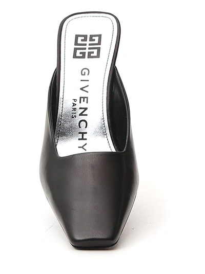 Shop Givenchy Geometrical Heel Mules In Black